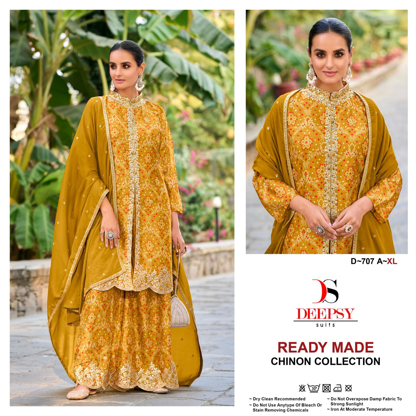 D 707 A To D By Deepsy Chinon Pakistani Readymade Suits Suppliers In India